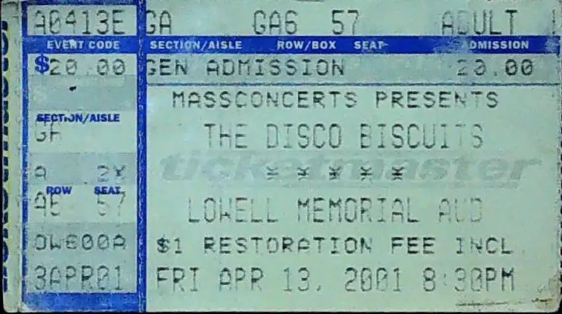 The Disco Biscuits at Lowell Memorial Auditorium 2001 The Disco Biscuits at Lowell Memorial Auditorium 2001