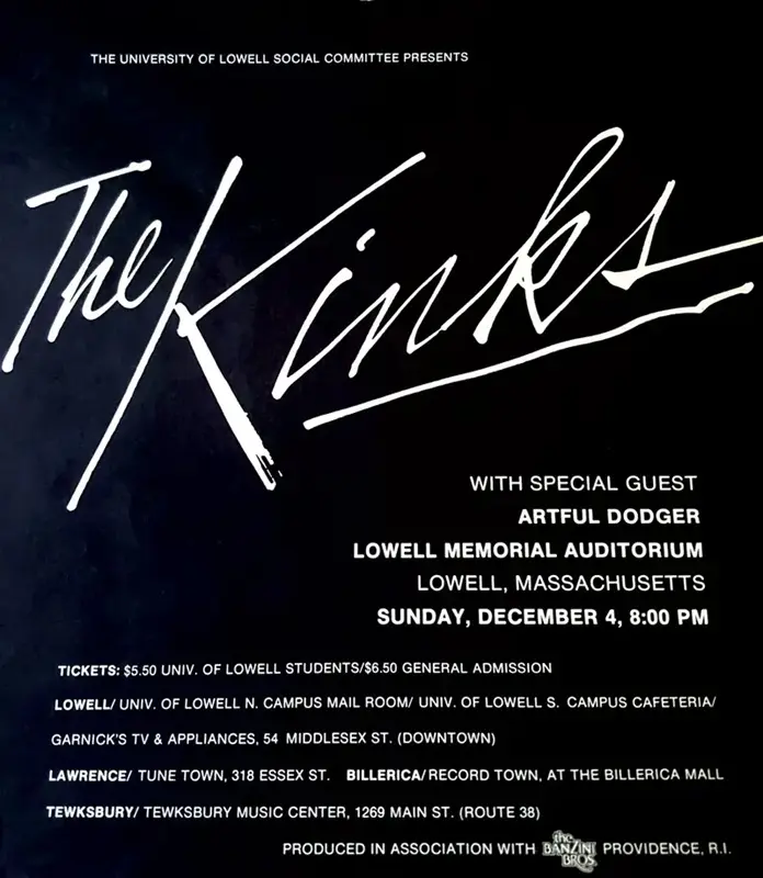 The Kinks at Lowell Memorial Auditorium The Kinks at Lowell Memorial Auditorium