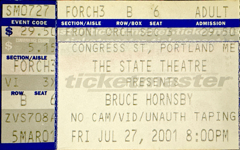 Bruce Hornsby at State Theatre 2001 Bruce Hornsby at State Theatre 2001