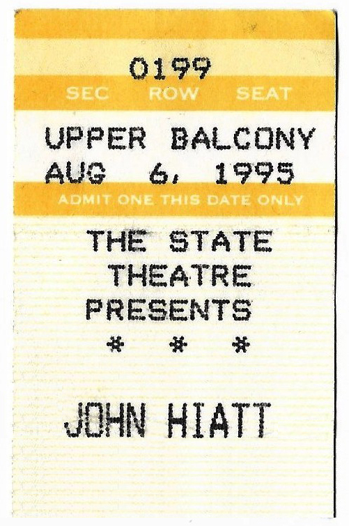 John Hiatt at State Theatre 1995 John Hiatt at State Theatre 1995
