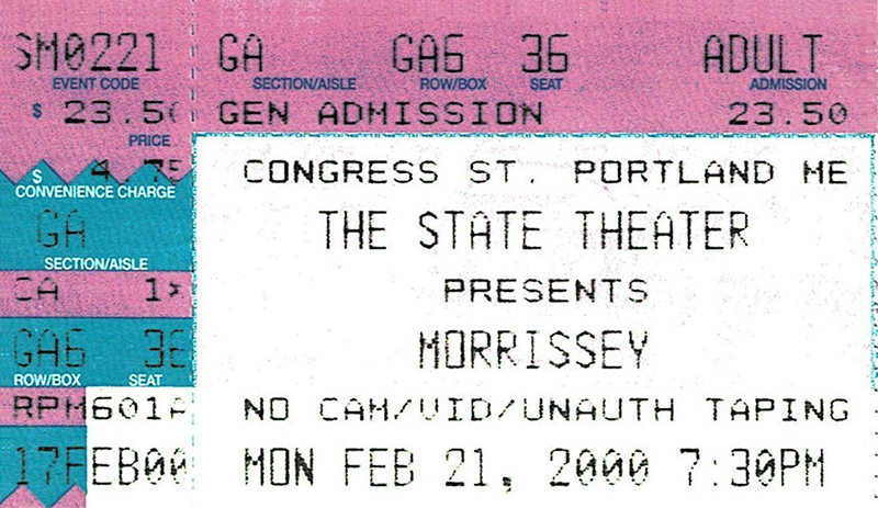 Morrissey at State Theatre 2000 Morrissey at State Theatre 2000