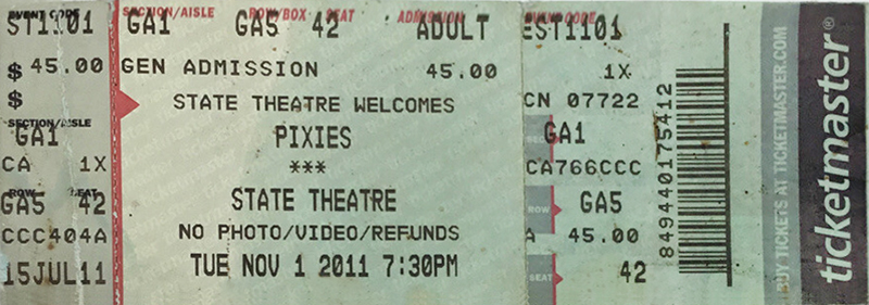 Pixies at State Theatre 2011 Pixies at State Theatre 2011