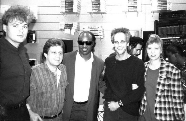 Stevie Wonder visits E.U. Wurlitzer, 1990